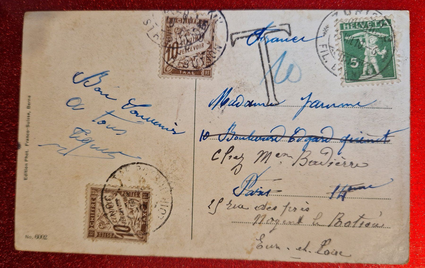 Cartoline postali: Zürich Enge Kirche 1910 – Usato da Melchnau venduto da Fishel 1