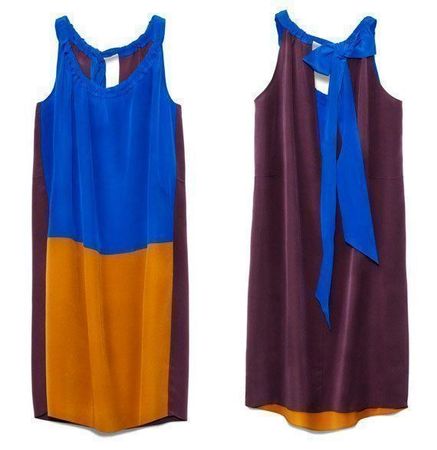 MARNI for H&M Kleid 100% Seide Seidenkleid Colorblock
