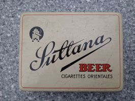 alte Cigaretten Dose Sultana Beer