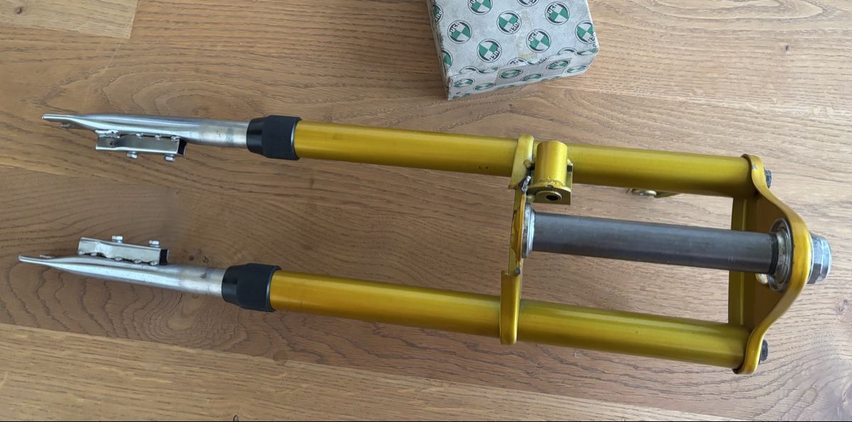 Puch Ciclomotori: Original Puch MAXI-N Gabel Zitronengelb – Usato da Gerlafingen venduto da alpenbrevet 6