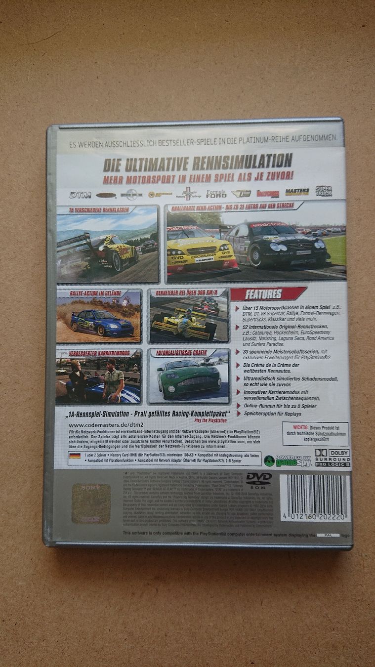 Giochi: DTM Race Driver 2 Platinum Ps2 – Usato da Chur venduto da FreakofRarity 1