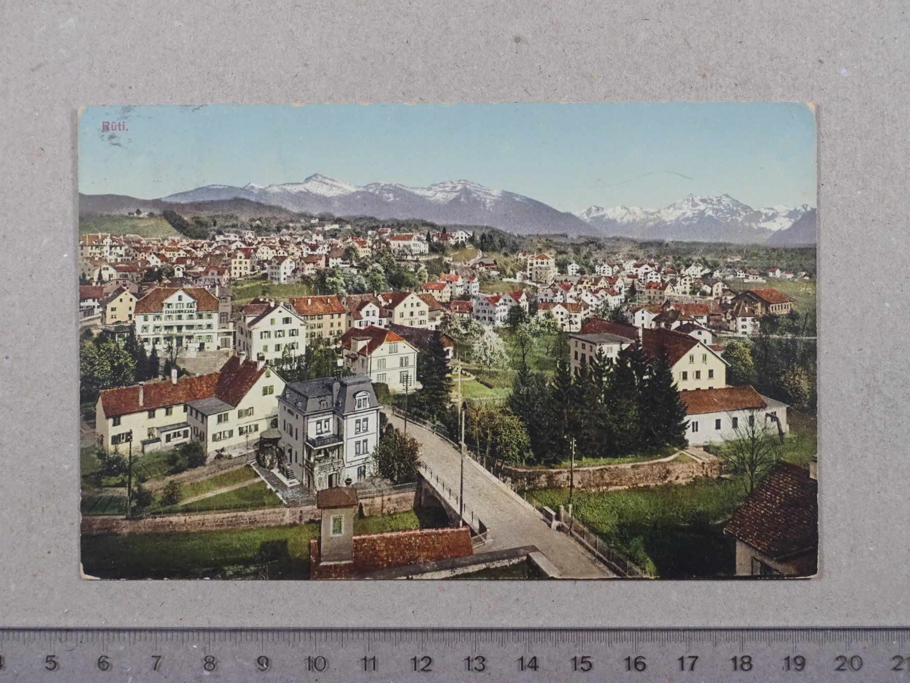 Cartoline postali: Rüti ZH, 1916 – Usato da Lenzburg venduto da fh1