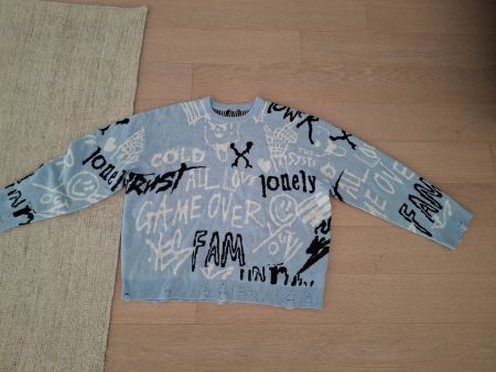 Coole Streetwear Strickpullover im Graffiti-Style, Top!