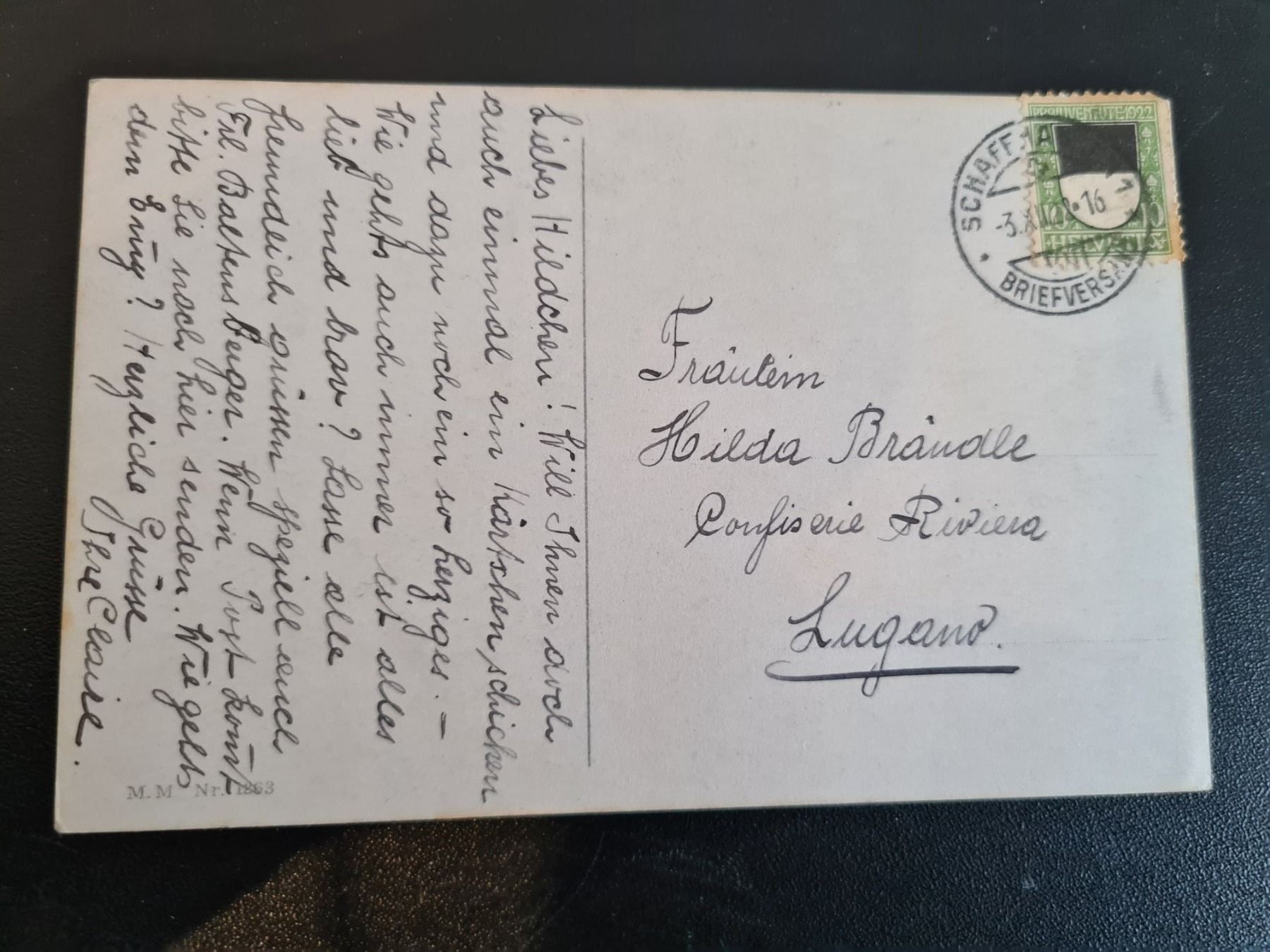 Tutti i francobolli: Ansichtskarte mit Briefmarke 1922 Freiburg – Usato da Weinfelden venduto da michaelino 1