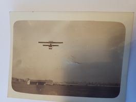 Historisches Foto Flugzeug mit Aufschrift 1911 Napoli