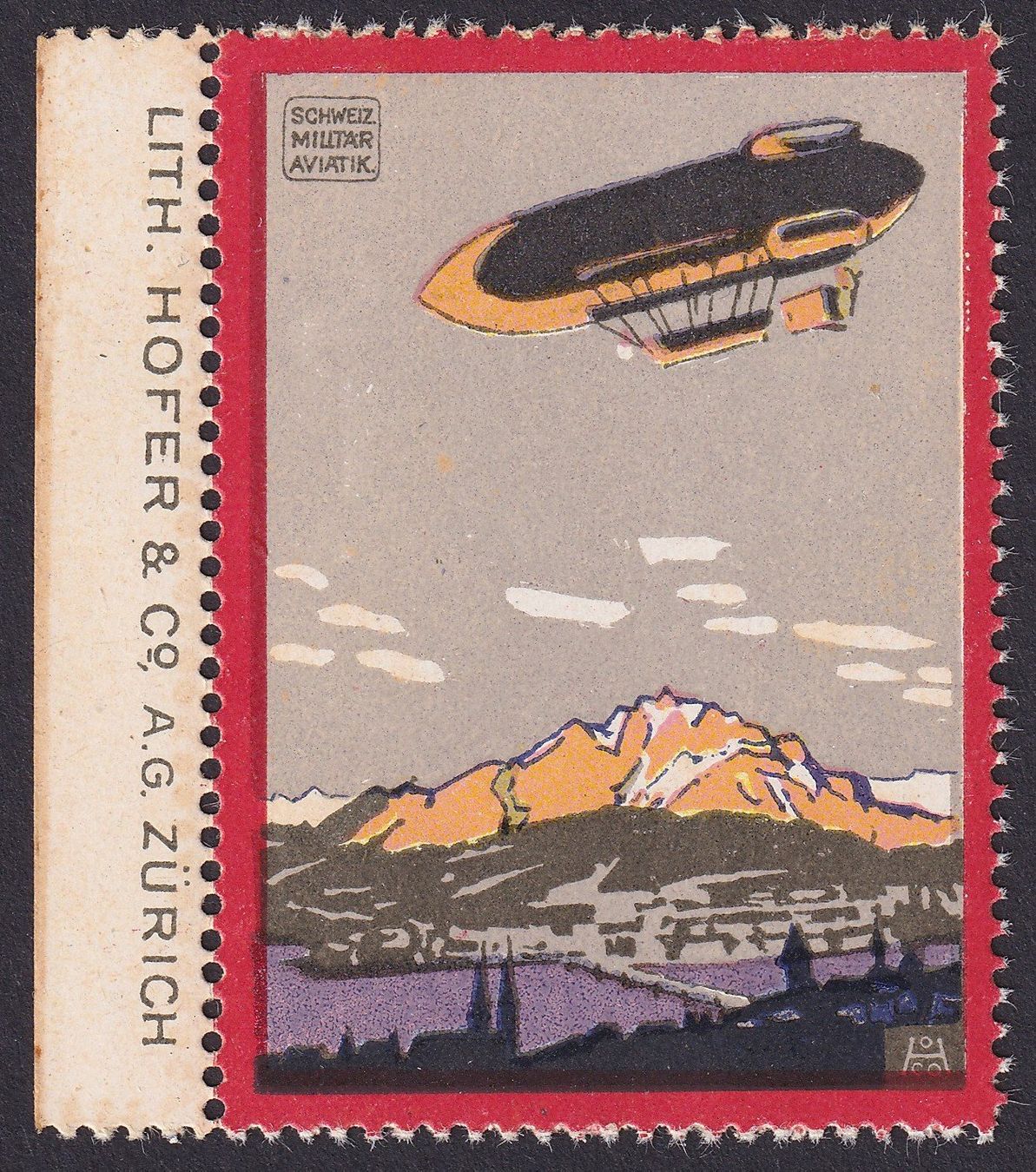Tutti i francobolli: Flugspende Vignette 1913.1L Type II Zeppelin, postfrisch ** – Usato da Ebikon venduto da SilvioFreund
