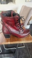 Bugatti Leder-Stiefeletten in Bordeauxrot  Gr. 42 (Wie neu)