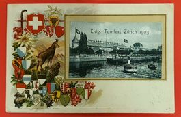 Prägekarte Turnfest Zürich 1903