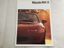 Mazda MX5 Verkaufsprospekt 20 Seiten gelocht Februar 1990