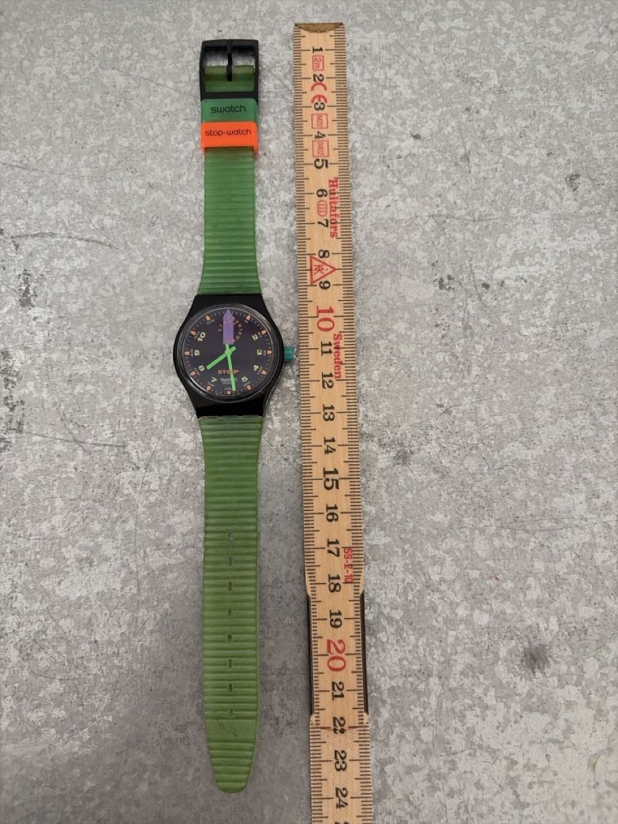 Swatch Uhren: Swatch Stop-watch Grünes Armband gebraucht – Gebraucht aus Belp von feebo 1