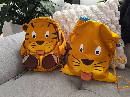 Affen Zahn Rucksack+Sportsack Tiger