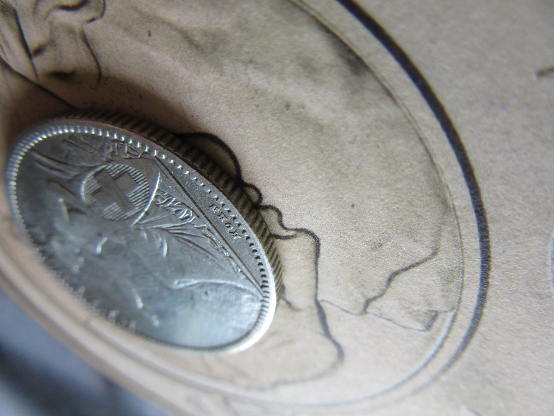 Tutti le monete: 2 FRANKEN 1863 SCHWEIZ AG 800 SILVER – Usato da châtelaine venduto da VrenliNumis86 5