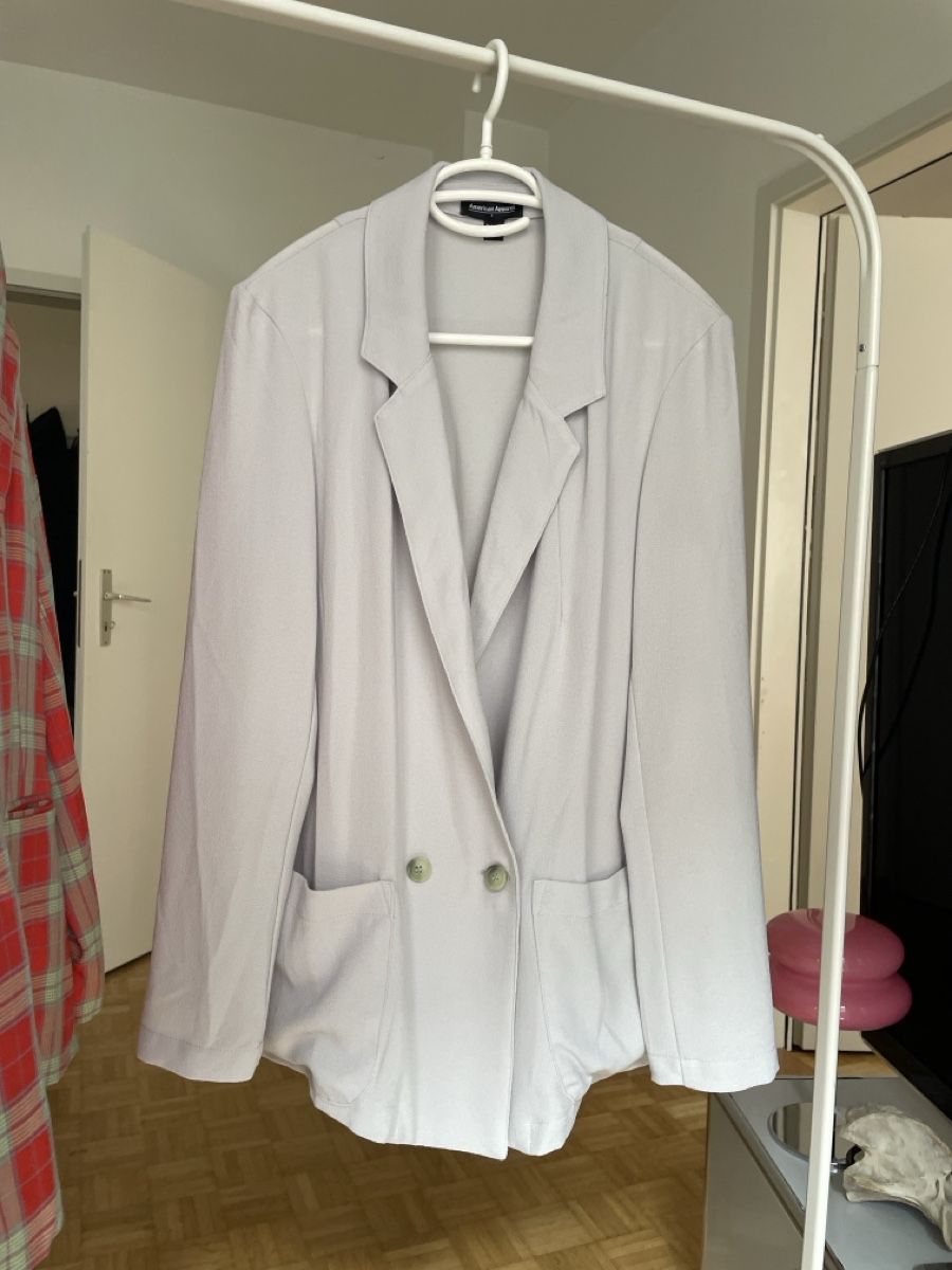 Giacche: American Apparel Blazer Jacke, hellblau/creme, Gr. S/M – Usato da Zürich venduto da Carlajimena