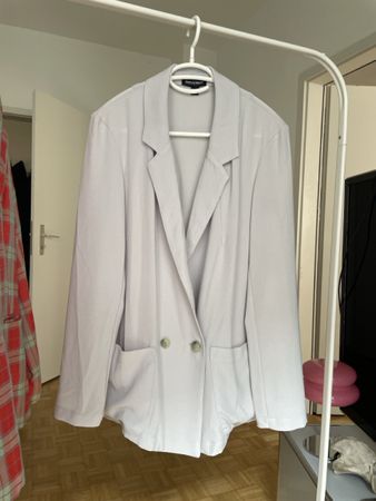 American Apparel Blazer Jacke, hellblau/creme, Gr. S/M