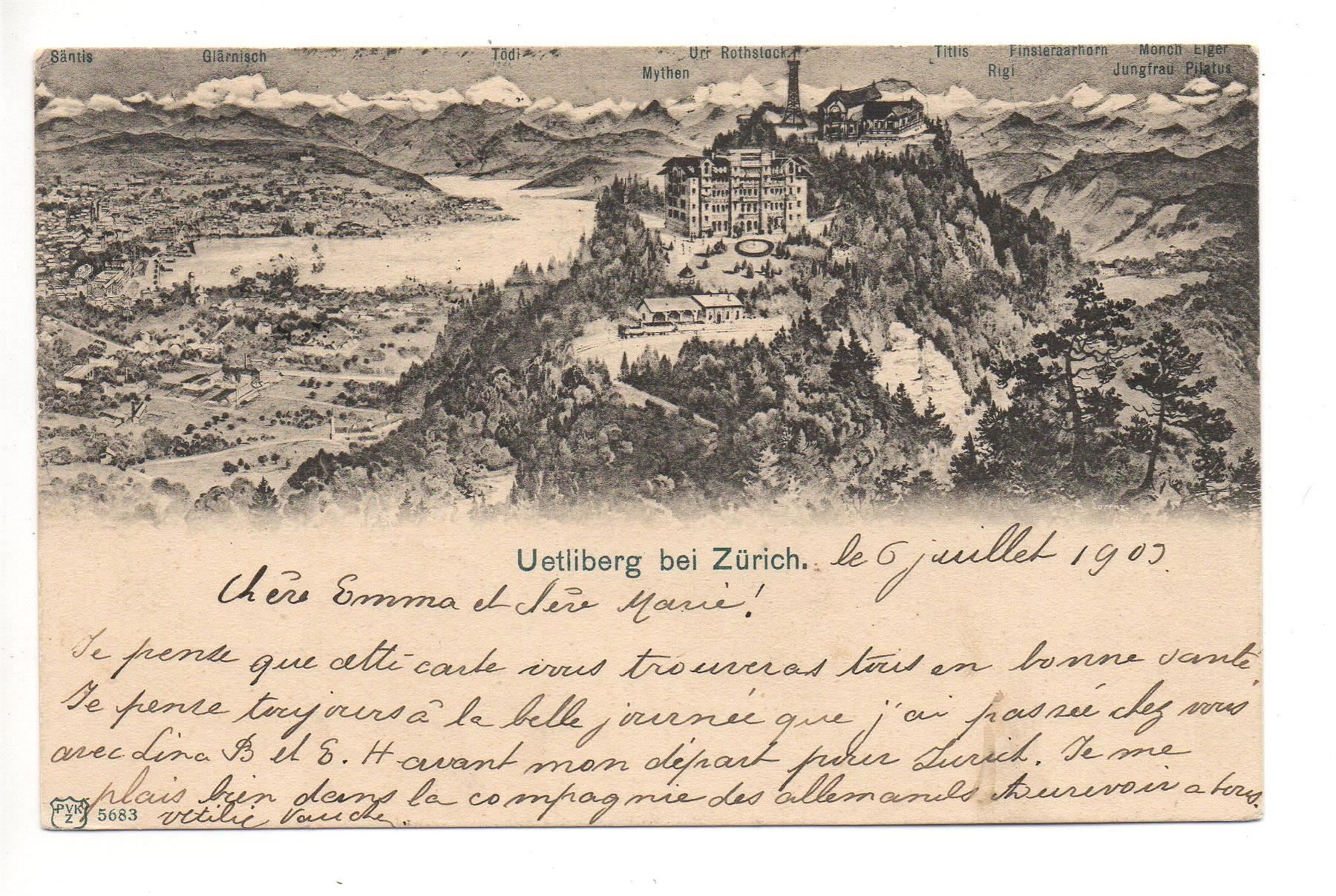 Cartoline postali: ZÜRICH Uetliberg – Usato da Jona venduto da philajona