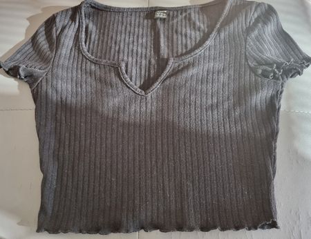 Schickes, kurzes Ripp-Top, ideal für den Sommer, Gr. S