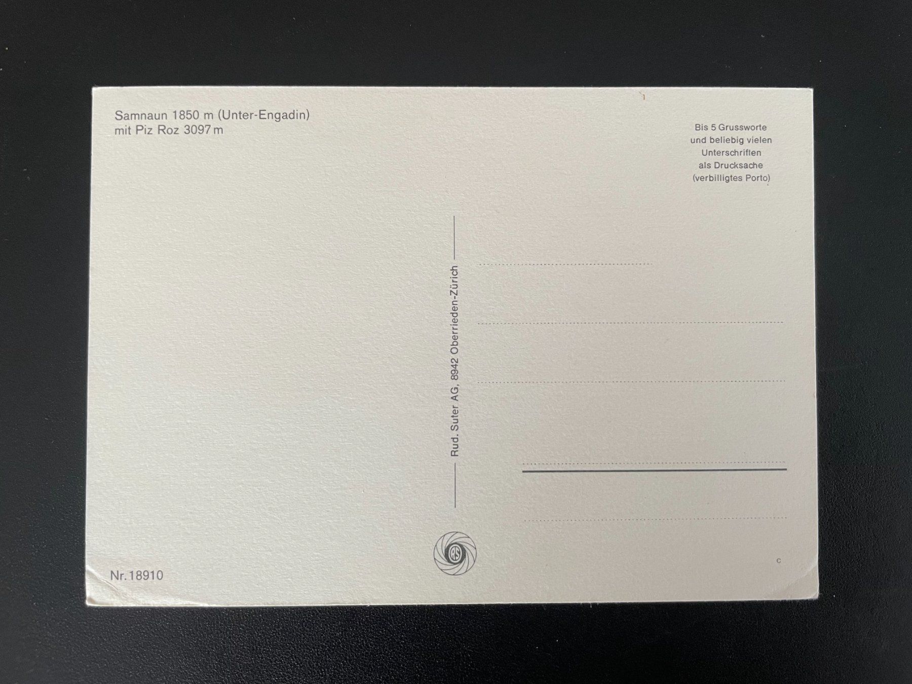 Cartoline postali: AK GR Samnaun mit Piz Roz – Usato da Thal venduto da Danny82 1