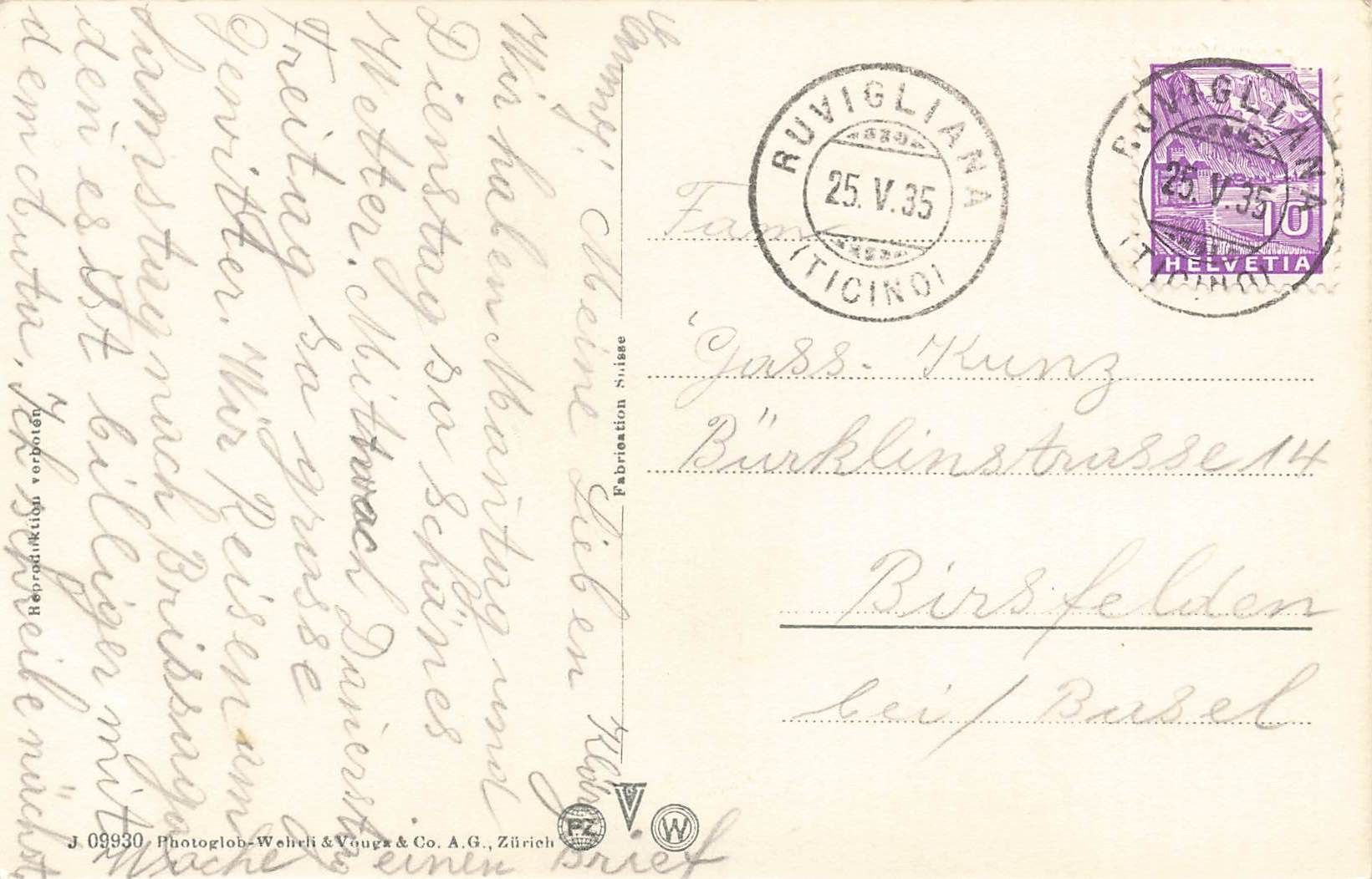 Cartoline postali: Paese Monte Bre – Usato da Biasca venduto da Blenio71 1