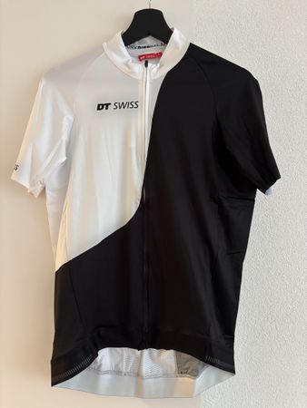 DT Swiss Herren Radtrikot Schwarz/Weiss Grösse L