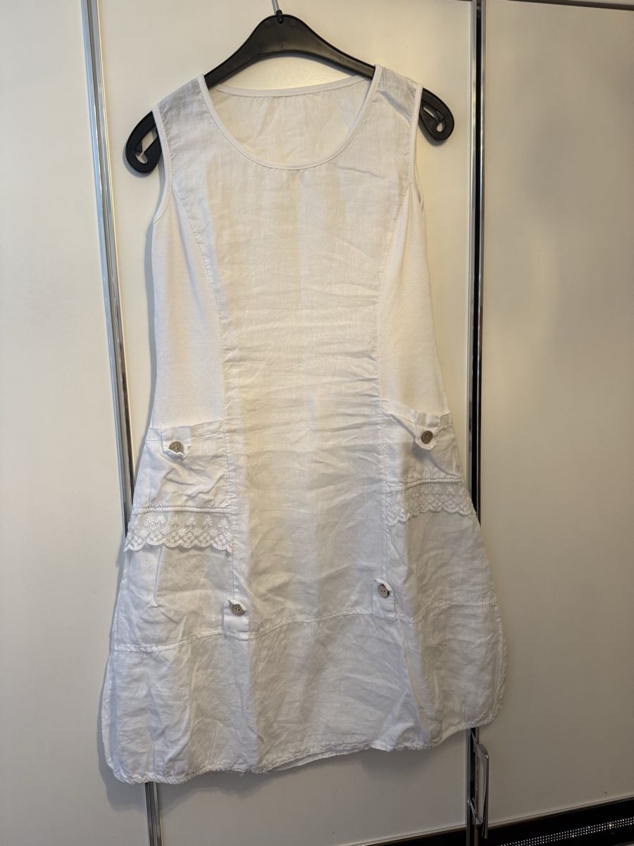 Vestiti: Sommer Kleid 100% Leinen Gr.M – Usato da Pfungen venduto da Outlet64