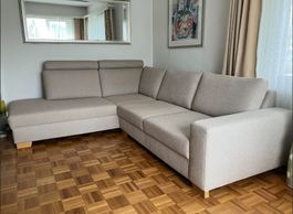 Ecksofa Beige/Sandfarben mit Récamiere (IKEA)