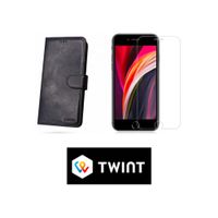 iPhone 6 Plus/6s Plus Leder wallet Hülle mit panzerglas