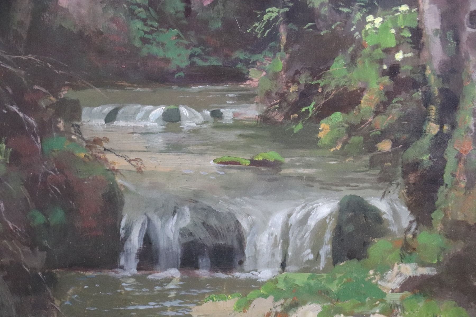Dipinti: Viktor Baumgartner, Gemälde "Waldbach", sehr teurer gerahmt – Usato da Zug venduto da Kunst-Fundgrube 1