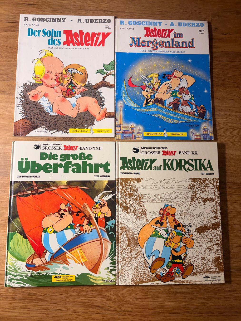 Comics: 4 Asterix-Bände – 2 Hardcover, 2 Softcover – Gebraucht aus Herisau von butthead