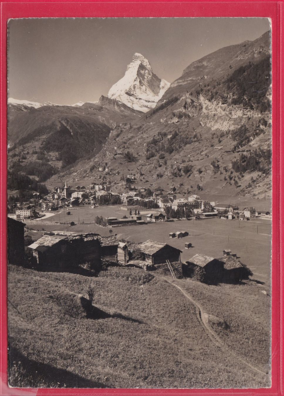 Cartoline postali: ZERMATT MIT MATTERHORN, 30.6.1950 – Usato da Oberrieden venduto da Gebirgsstelze