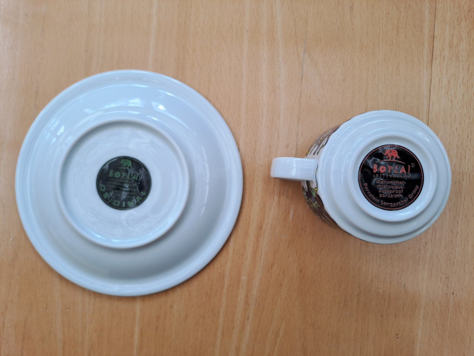 Bopla Tassen: Bopla Kaffee-Tasse, blau, Flugwesen – Gebraucht aus Burg AG von Tchriesi 3