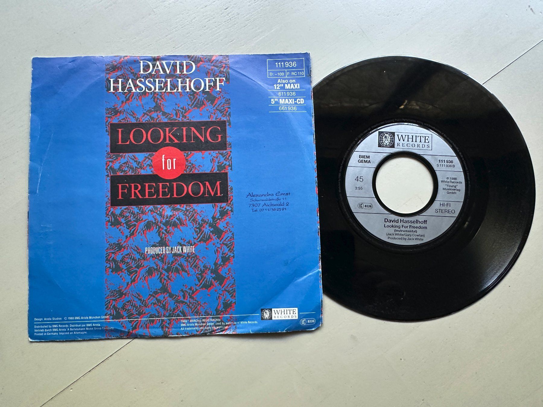 Dischi in vinile: DAVID HASSELHOFF tolle Single Kult 80's Top Hit Looking for – Usato da Basel venduto da Partridge 1