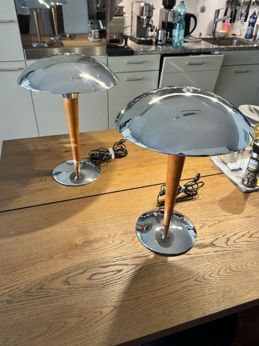 Lampade: 2x Mushroom Lampen Mid Century Chrom – Usato da Glattpark(Opfikon) venduto da ale_mg8x 3