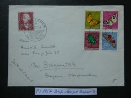 Pro Juventute 1957 auf schön gestempeltem Bethlehem Brief