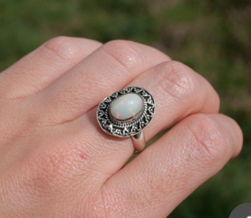 Anelli: Bague argent 925 avec véritable opale – Nuovo (secondo la descrizione) da uvrier venduto da lau_r7w6 2