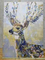 PJÄTTERYD Bild, Farbenfrohes Rentier, 50x70 cm, 2 Stück