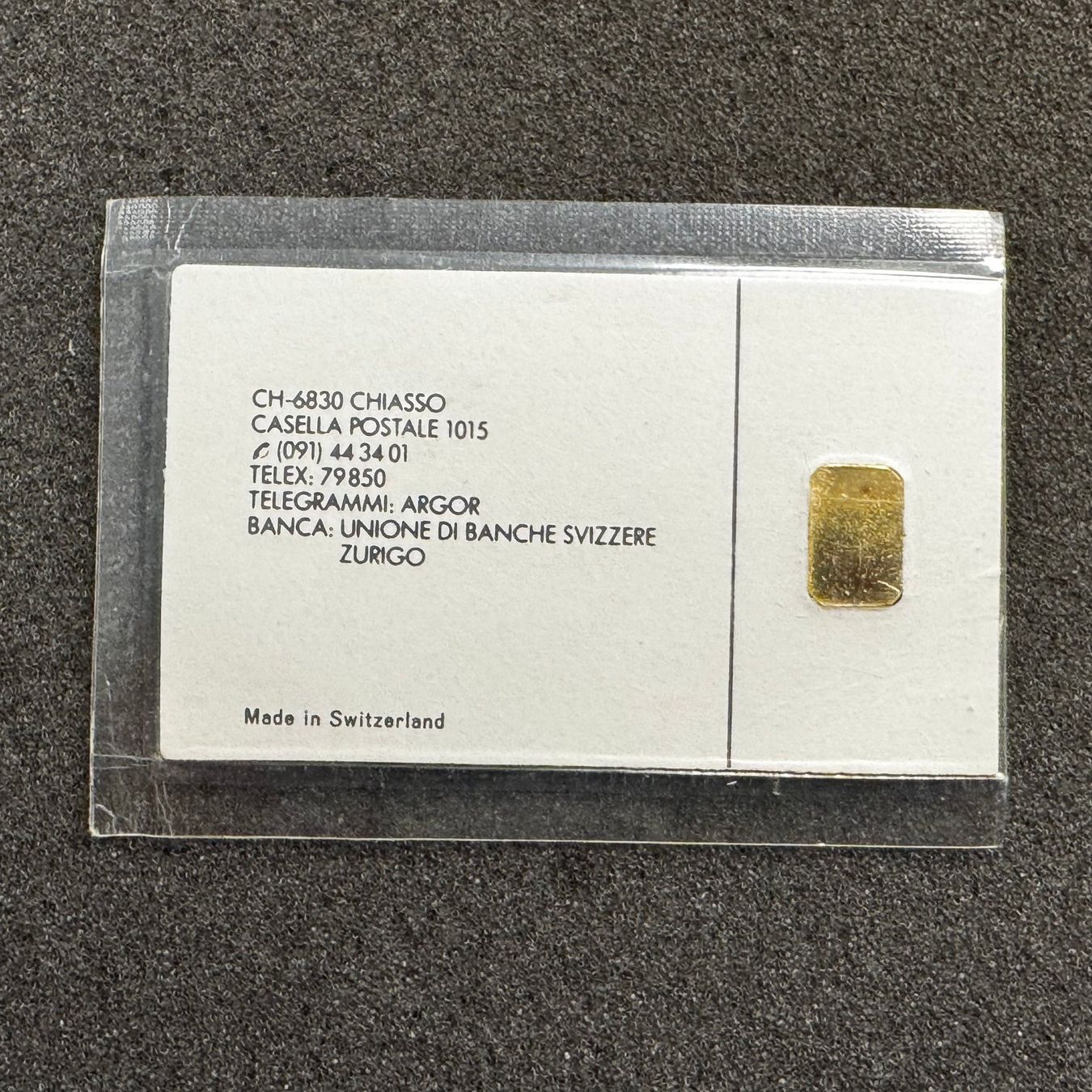 Edelmetalle: 1 gramm Gold Barren Argor SA  - alt – Gebraucht aus Reitnau von tb-muenzen 2