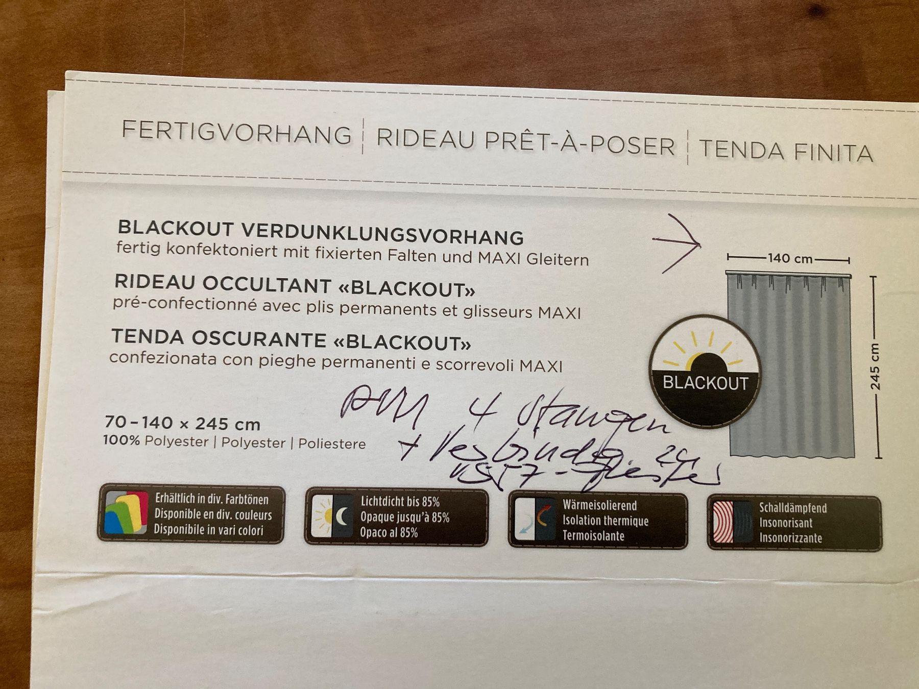 Maddison Tende: Verdunklungsvorhang NEU – Nuovo (secondo la descrizione) da St. Antoni venduto da Alikis 2