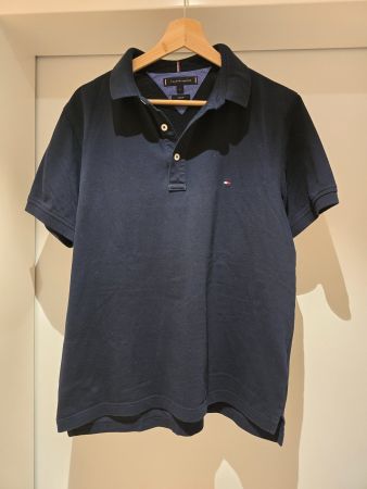 Poloshirt Tommy Hilfiger slim fit navy blue