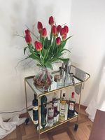 Goldiger Barwagen mit 2 Spiegeln zu verkaufen