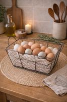 🧺Panier vintage en grillage, décoration / Vintage-Korb
