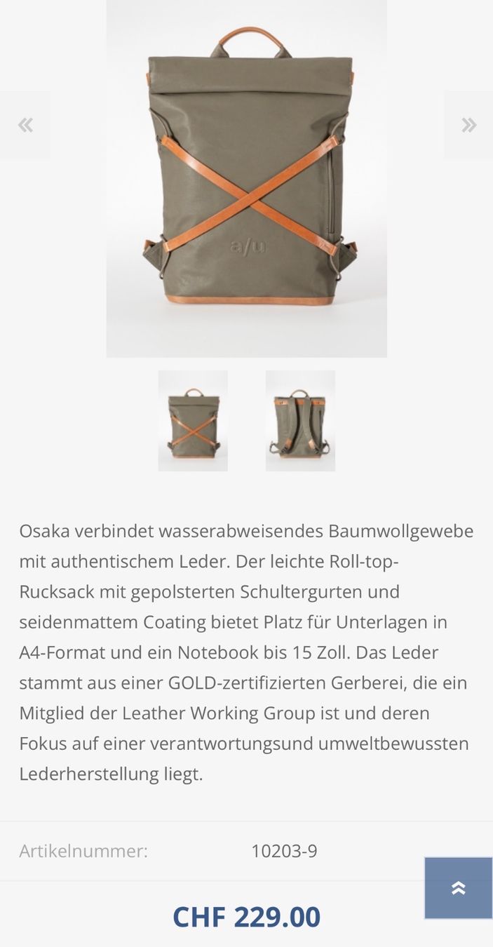 Aunts & Uncles Zaini: Aunts & Uncles Osaka Rucksack – Usato da Schaffhausen venduto da marakesch41 5