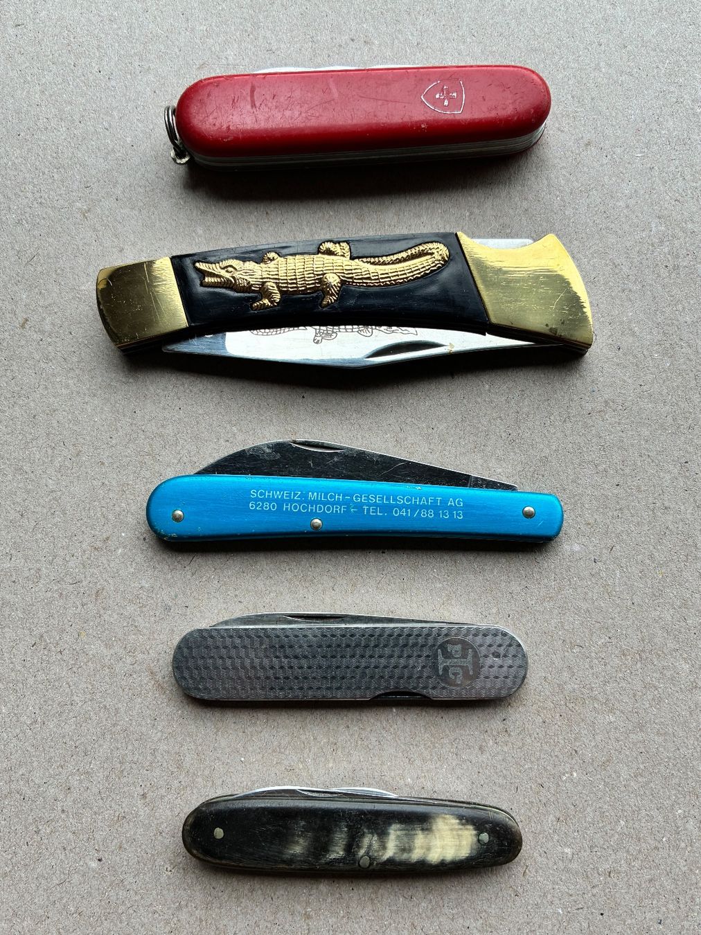 Coltelli tascabile: Vintage Taschenmesser 5 Stk. – Usato da Horw venduto da adler65