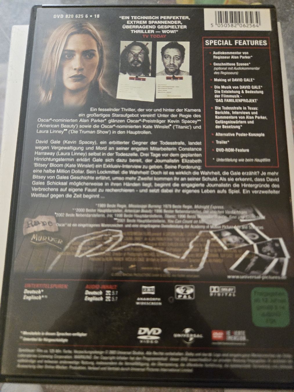 Tutti i DVDs: Das Leben des David Gale DVD – Usato da Bussigny venduto da Kfdlt 1