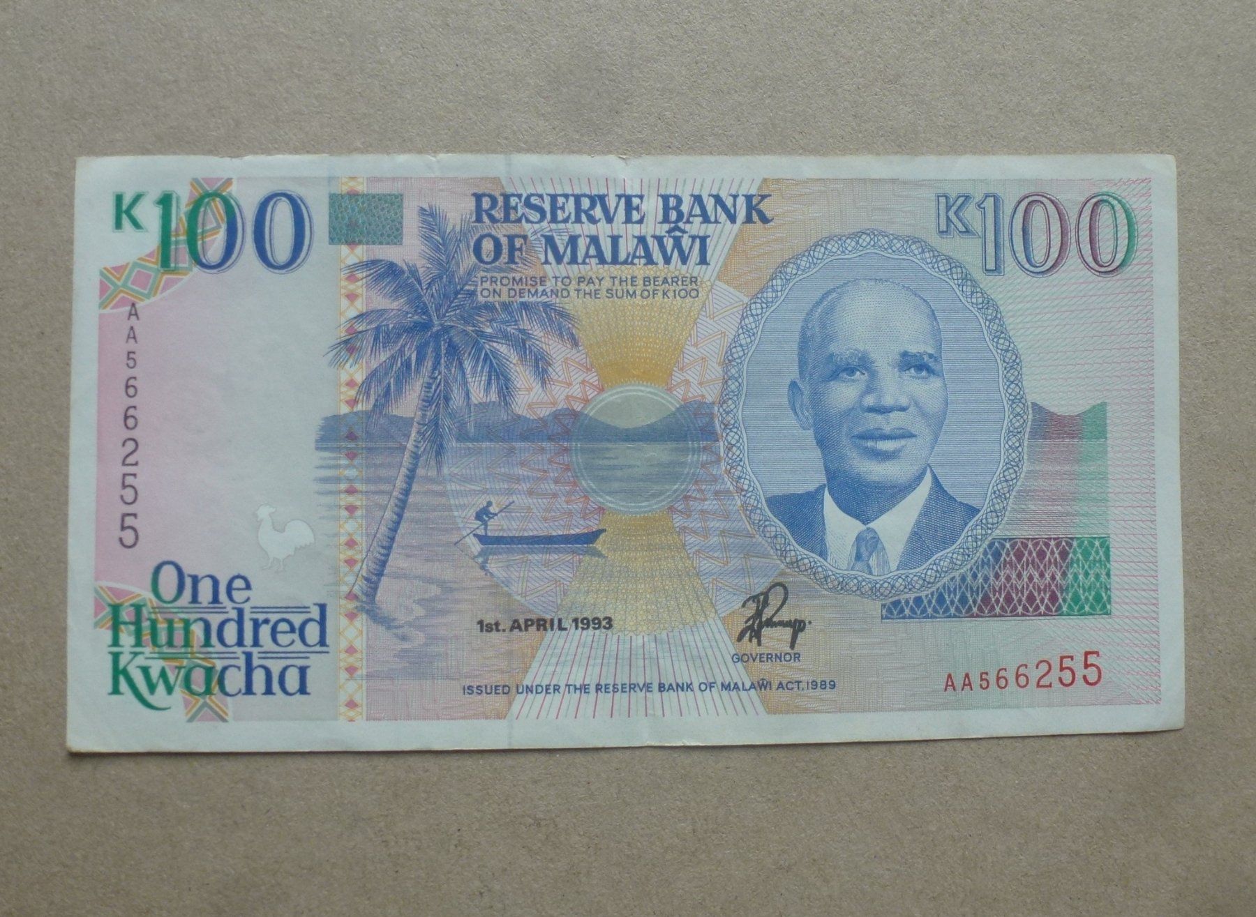Billets de banque: Malawi ++ 100 Kwacha 1. April 1993 – D'occasion à Walkringen par Casablanca777