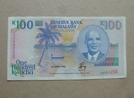 Malawi ++ 100 Kwacha 1. April 1993