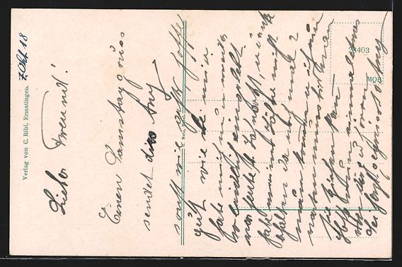Cartes postales: AK Ermatingen, Ortsansicht mit Kirche – D'occasion à Berlin par bartko-reher 1