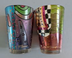 2 Trinkgläser W. Grönemeyer, Kunsthandwerk, Rarität!