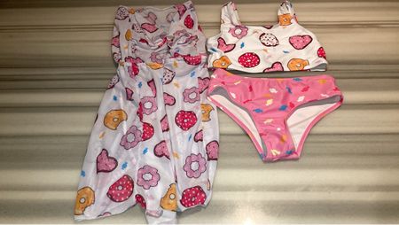 Süsses Sommer-Set: Bikini Donut-Print,🍩Gr.122 nr.2
