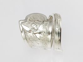 Silberring mit Engel aus antikem Silber des Jahres 1899