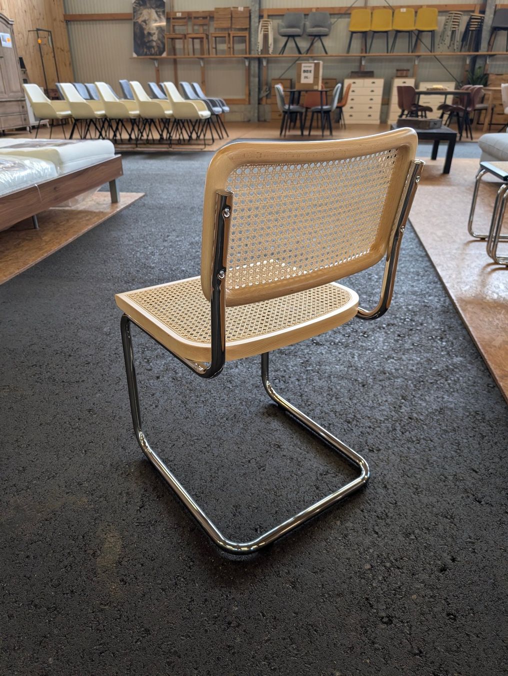 Sedie: NEU Retro Freischwinger mit Wiener Geflecht – Nuovo e nell'imballaggio originale da Grabs venduto da Moebelsparadies 4